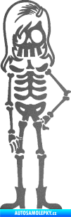 Samolepka The Bone Family Slečna grafitová metalíza