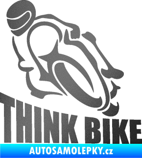 Samolepka Think bike 001 motorkář grafitová metalíza