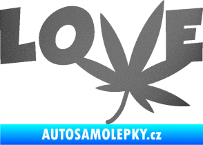 Samolepka Travka 005 love grafitová metalíza