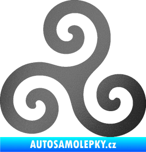 Samolepka Triskelion keltský znak grafitová metalíza