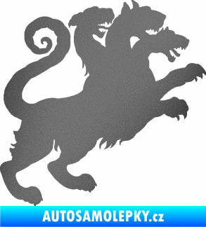 Samolepka Trojhlavý pes kerberos 002 pravá grafitová metalíza