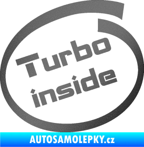 Samolepka Turbo inside grafitová metalíza