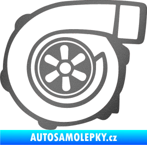 Samolepka Turbo silueta 001 levá grafitová metalíza