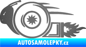 Samolepka Turbo šnek 002 levá grafitová metalíza