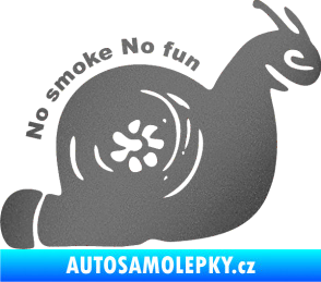 Samolepka Turbo šnek 005 no smoke no fun pravá grafitová metalíza