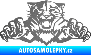 Samolepka Tygr 003 grafitová metalíza