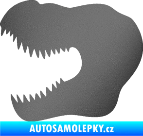 Samolepka Tyrannosaurus Rex lebka 001 levá grafitová metalíza