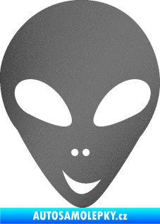 Samolepka UFO 004 pravá grafitová metalíza