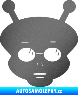 Samolepka UFO 007 pravá grafitová metalíza