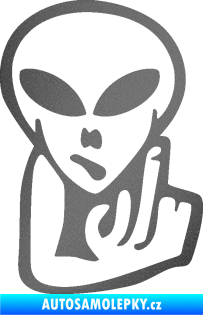 Samolepka UFO 008 pravá grafitová metalíza
