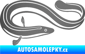 Samolepka Úhoř 001 pravá grafitová metalíza