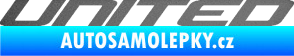 Samolepka United nápis grafitová metalíza