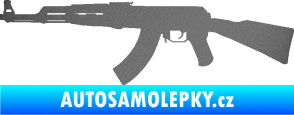Samolepka Útočná puška AK 47 levá grafitová metalíza