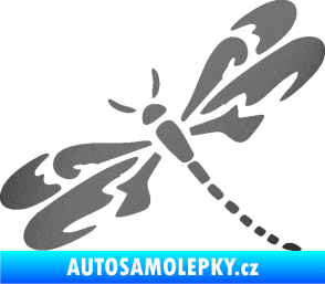 Samolepka Vážka 001 levá grafitová metalíza