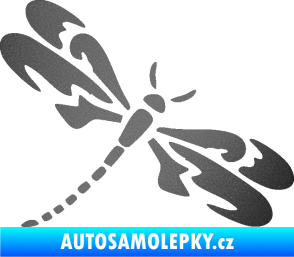 Samolepka Vážka 001 pravá grafitová metalíza