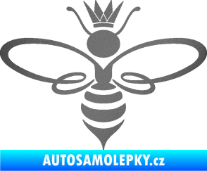 Samolepka Včela 004 královna grafitová metalíza