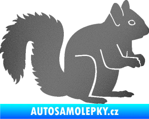 Samolepka Veverka 001 pravá grafitová metalíza