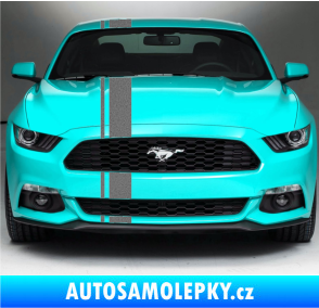 Samolepka Viper pruhy 2 cm + 11 cm grafitová metalíza