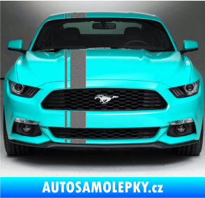 Samolepka Viper pruhy 2 cm + 12 cm grafitová metalíza