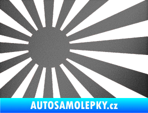 Samolepka Vlajka Japonsko 002 levá JDM grafitová metalíza