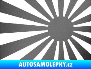 Samolepka Vlajka Japonsko 002 pravá JDM grafitová metalíza