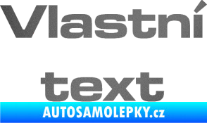 Samolepka Vlastní text - Microgramma grafitová metalíza