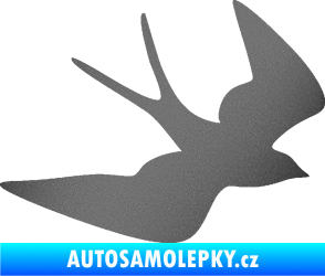 Samolepka Vlaštovka 001 pravá grafitová metalíza