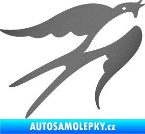 Samolepka Vlaštovka 003 pravá grafitová metalíza