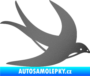 Samolepka Vlaštovka 004 pravá grafitová metalíza