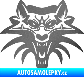 Samolepka Vlk 022 grafitová metalíza
