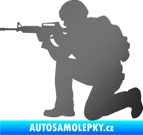 Samolepka Voják 007 levá grafitová metalíza