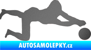Samolepka Voleybal 008 pravá grafitová metalíza