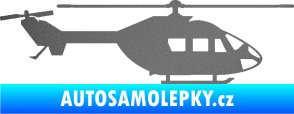 Samolepka Vrtulník 001 pravá helikoptéra grafitová metalíza
