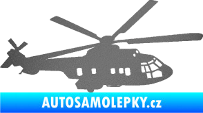 Samolepka Vrtulník 003 pravá helikoptéra grafitová metalíza