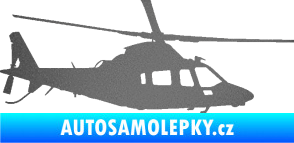 Samolepka Vrtulník 004 pravá helikoptéra grafitová metalíza