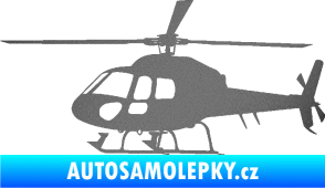 Samolepka Vrtulník 007 levá helikoptéra grafitová metalíza