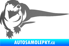 Samolepka Vydra 001 pravá grafitová metalíza