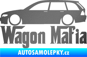 Samolepka Wagon Mafia 002 nápis s autem grafitová metalíza