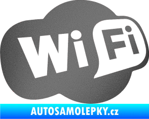 Samolepka Wifi 002 grafitová metalíza