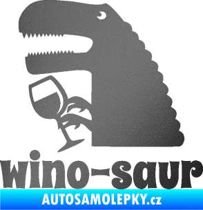 Samolepka Wino - saur 001 levá vínečko grafitová metalíza
