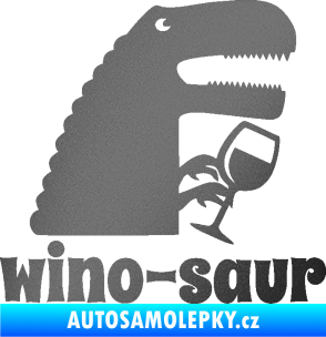 Samolepka Wino - saur 001 pravá vínečko grafitová metalíza