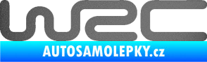 Samolepka WRC nápis grafitová metalíza