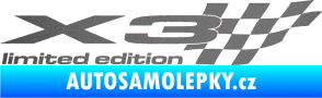 Samolepka X3 limited edition pravá grafitová metalíza