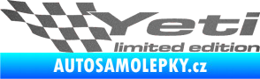Samolepka Yeti limited edition levá grafitová metalíza