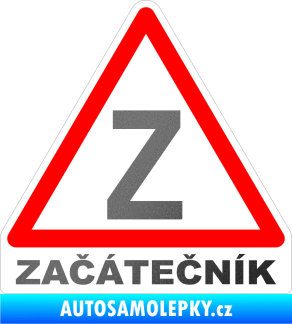 Samolepka Začátečník barevný   grafitová metalíza
