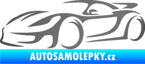 Samolepka Závodní auto 002 levá grafitová metalíza