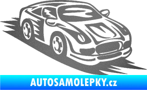 Samolepka Závodní auto 006 pravá grafitová metalíza