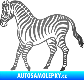 Samolepka Zebra 002 levá grafitová metalíza
