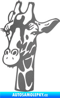 Samolepka Žirafa 001 levá grafitová metalíza