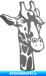 Samolepka Žirafa 001 pravá grafitová metalíza